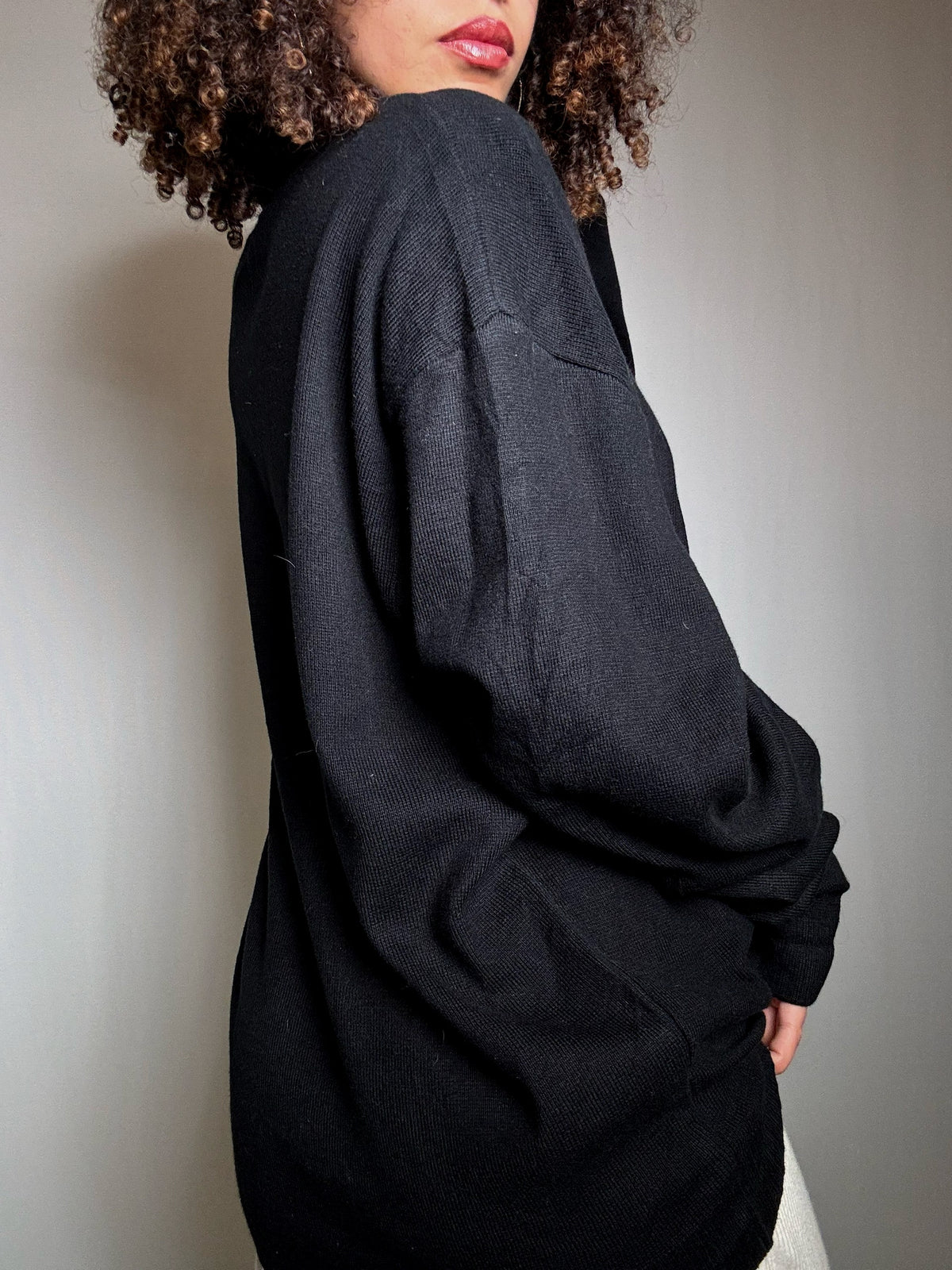 Pull noir Lacoste XXL vintage