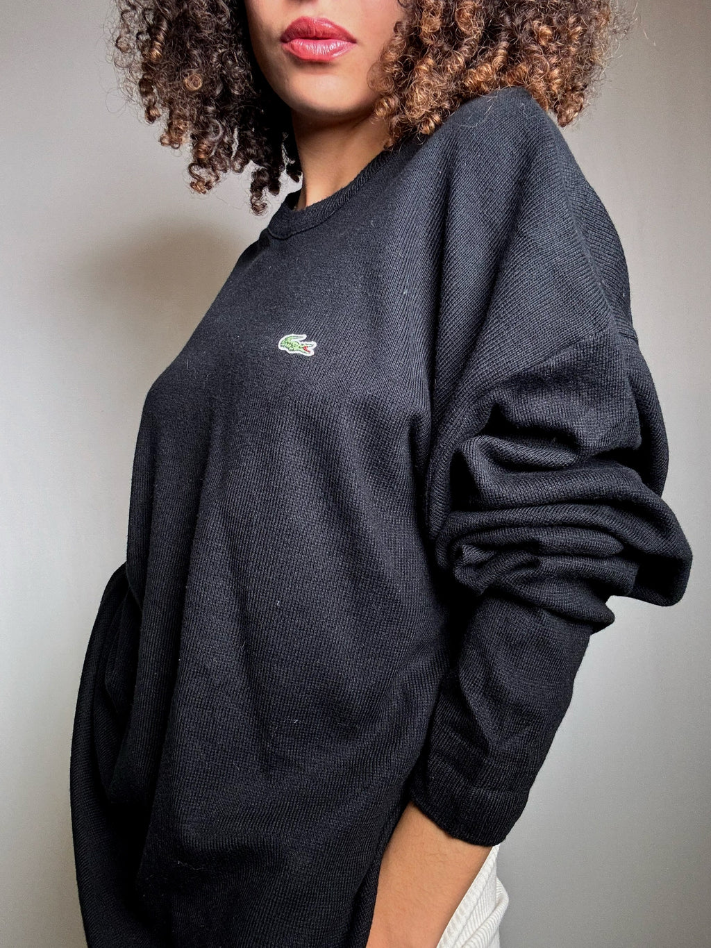 Pull noir Lacoste XXL vintage