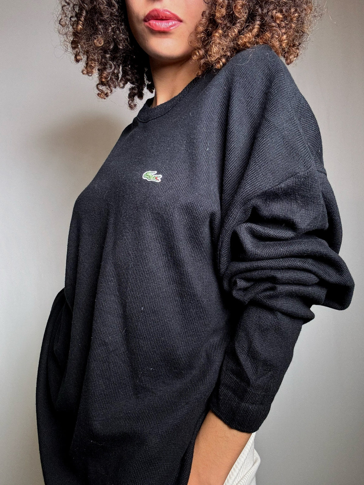 Pull noir Lacoste XXL vintage