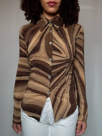Chemise dorée M vintage