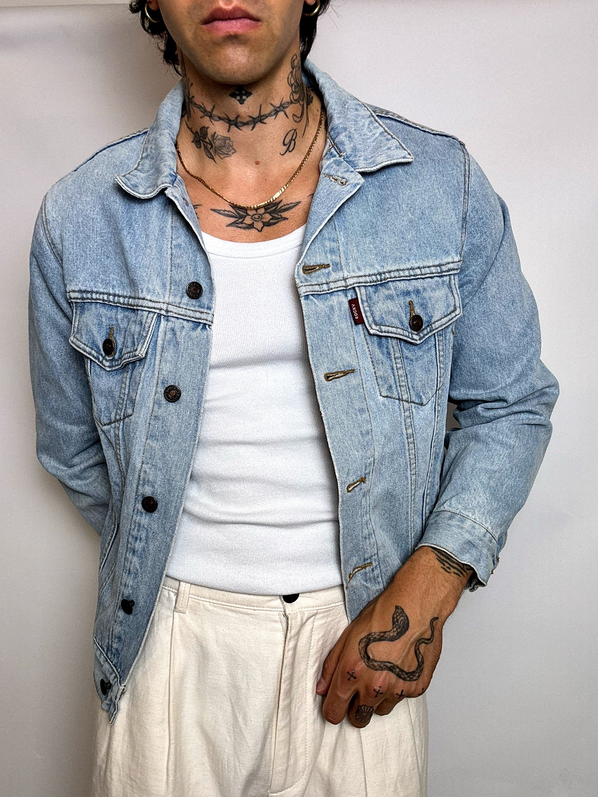 Veste en denim bleu S vintage