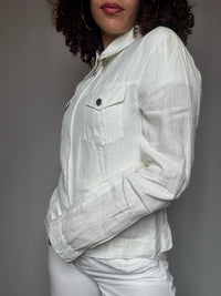 Veste / chemise en lin M/L vintage