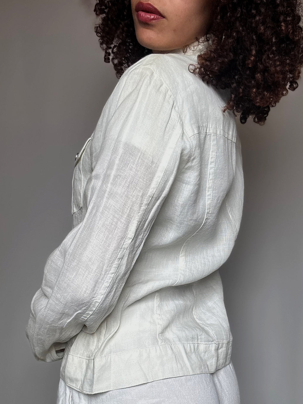 Veste / chemise en lin M/L vintage