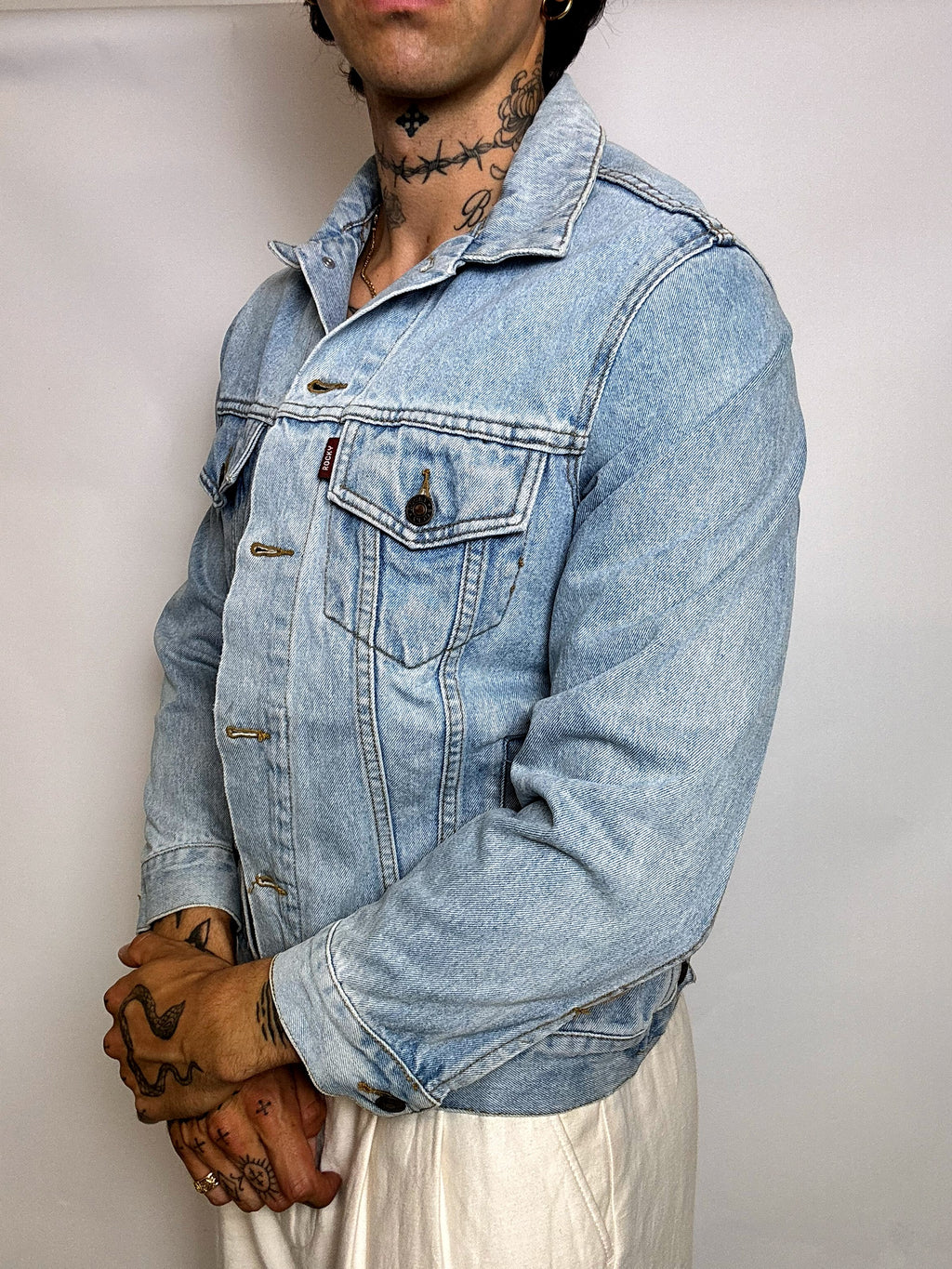 Veste en denim bleu S vintage