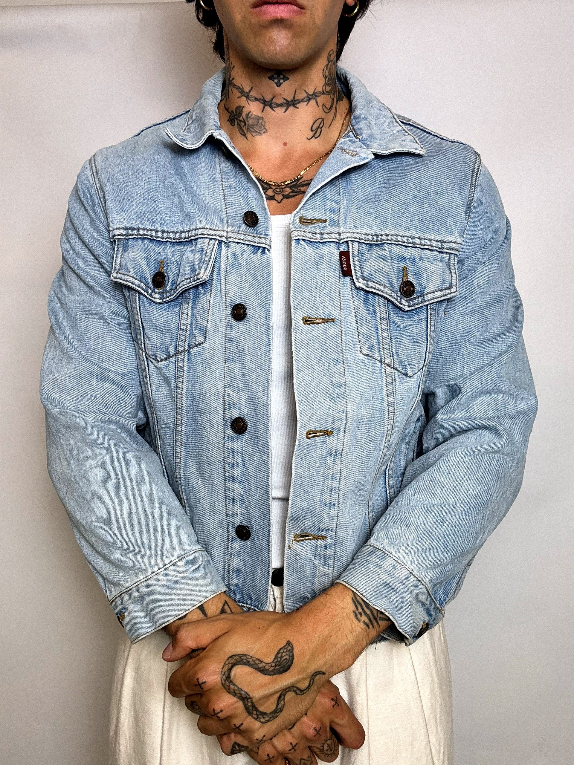 Veste en denim bleu S vintage