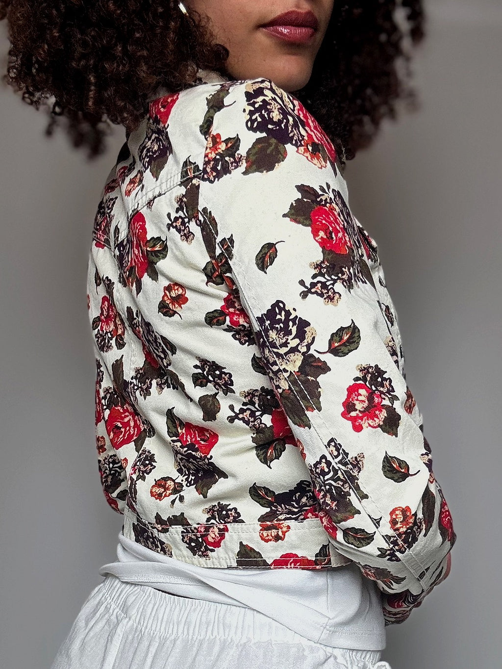 Veste imprimée à fleurs S vintage