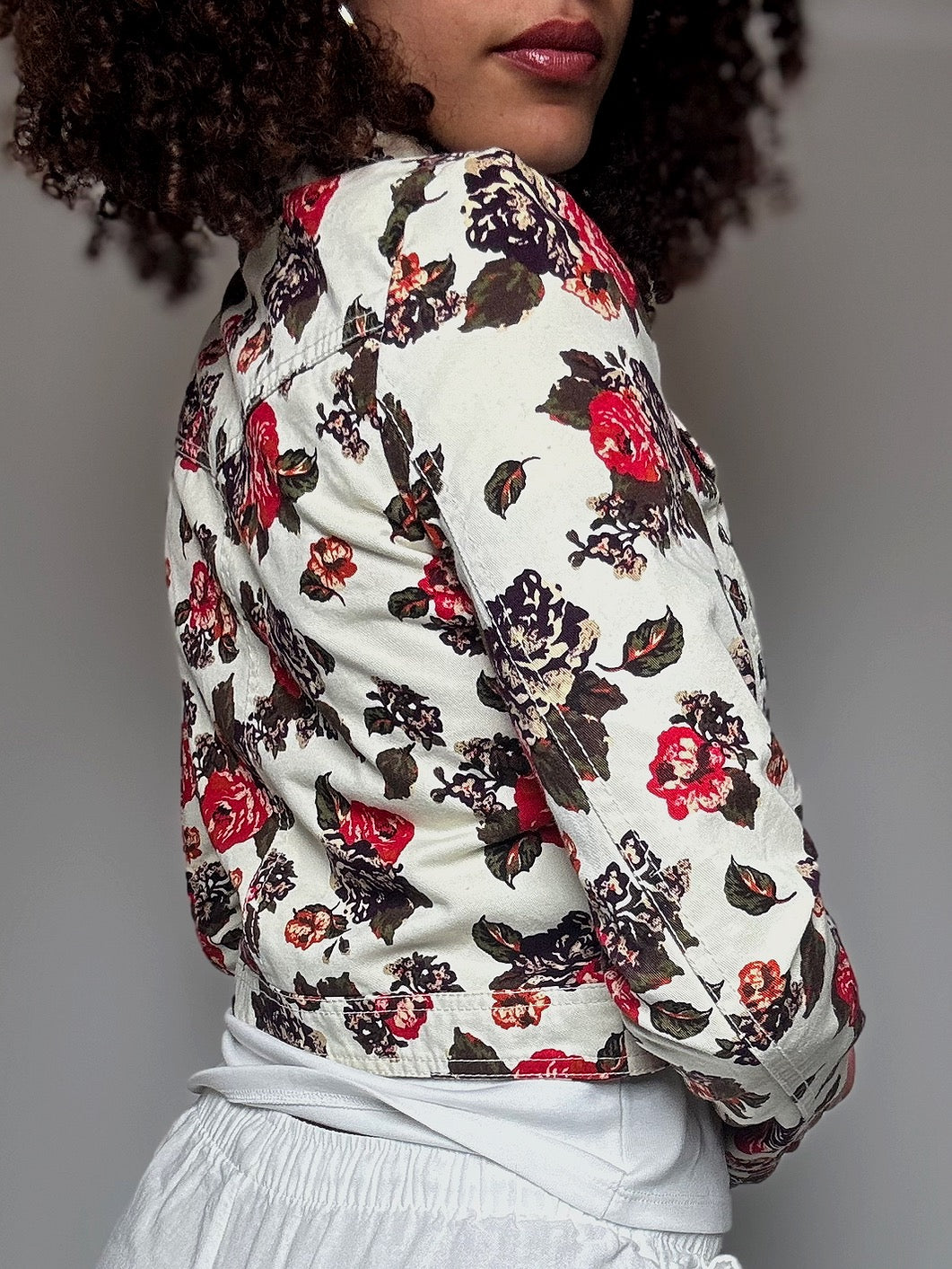 Veste imprimée à fleurs S vintage
