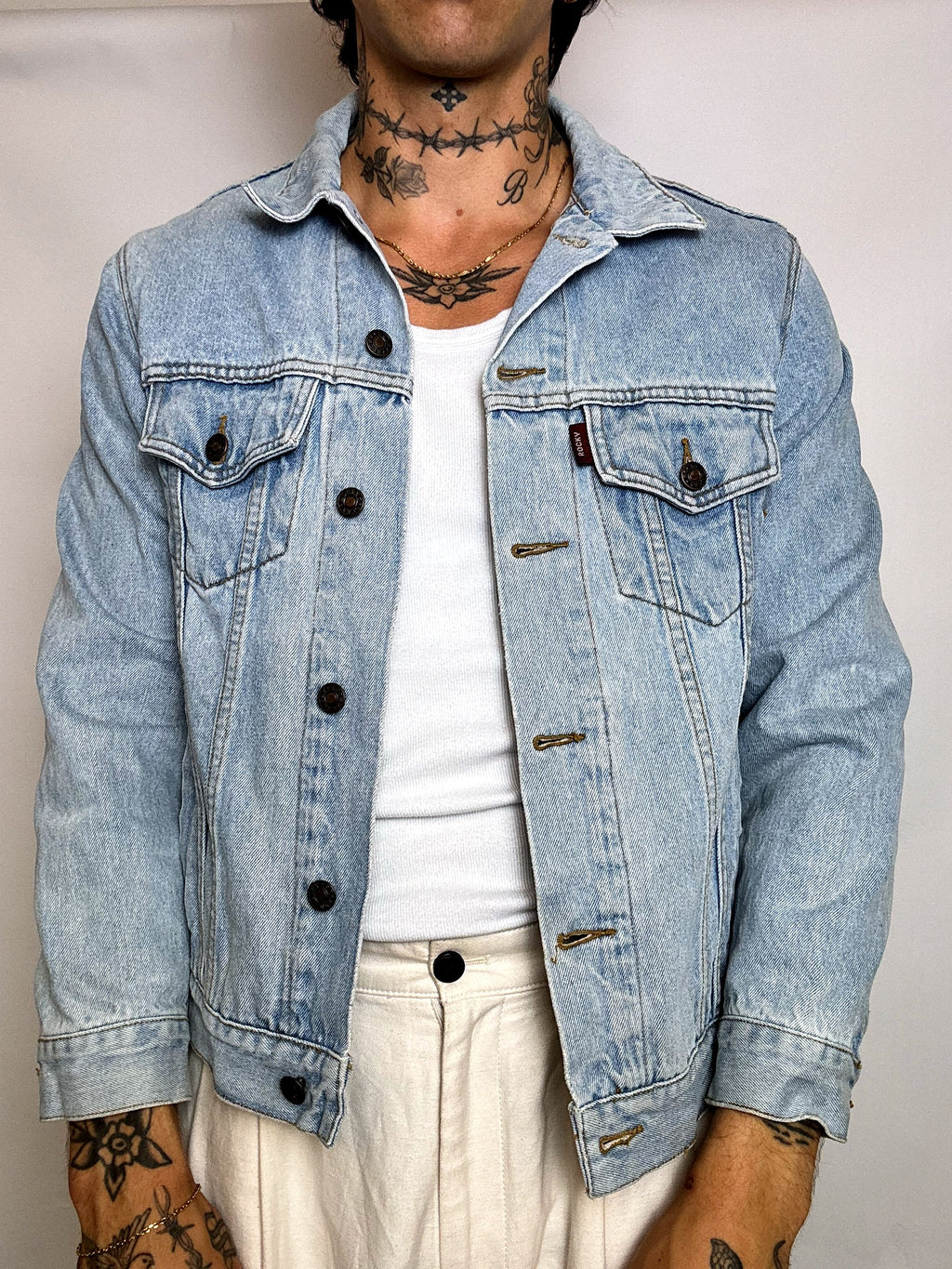 Veste en denim bleu S vintage