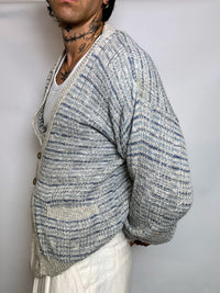 Cardigan en maille graphique M/L vintage