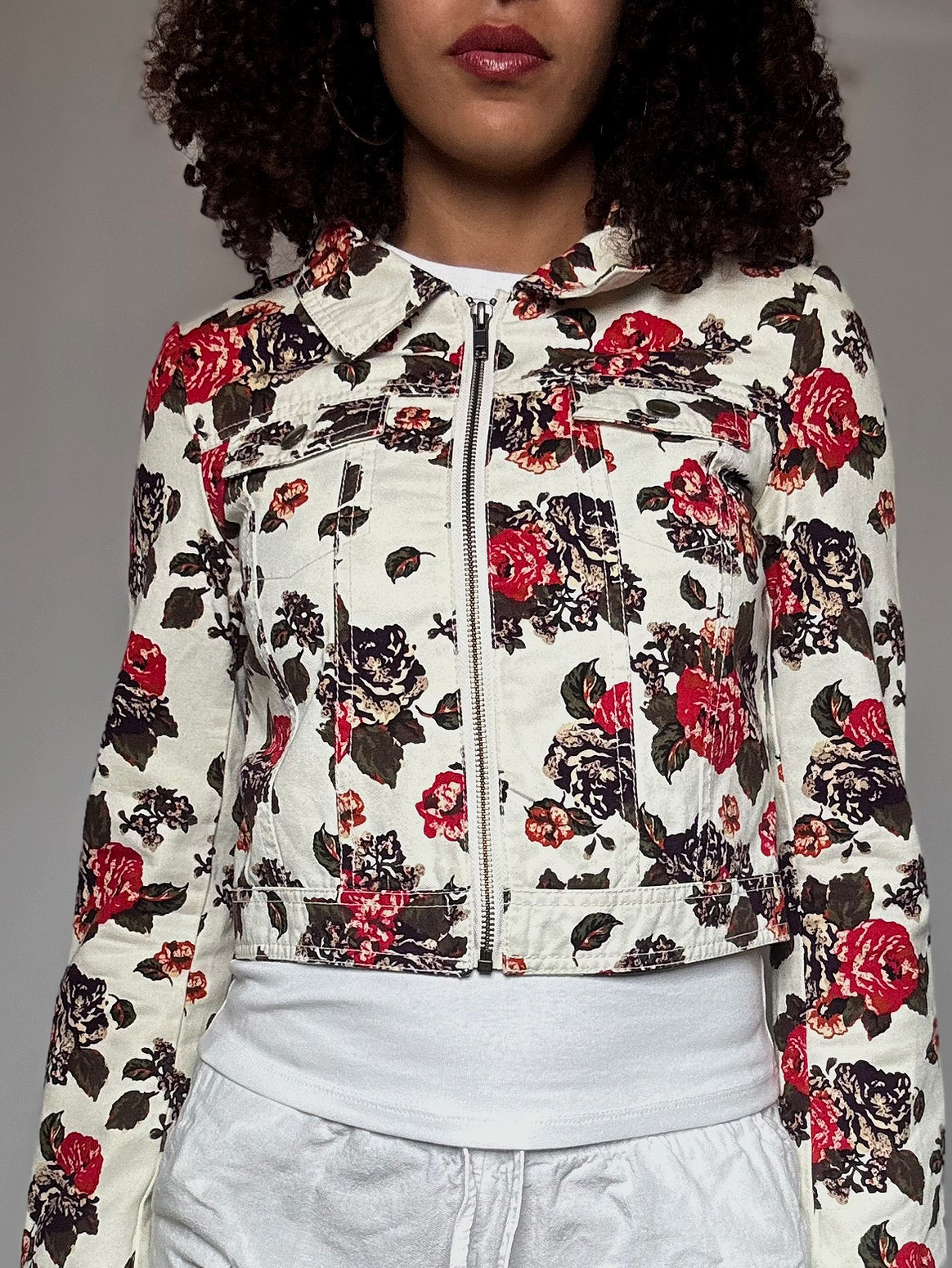 Veste imprimée à fleurs S vintage