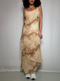 Beiges Baumwollkleid Gr. M, Vintage