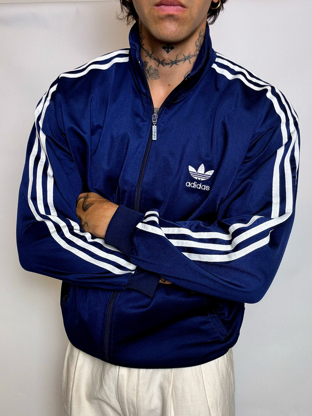 Jacket de sport marine ADIDAS M vintage
