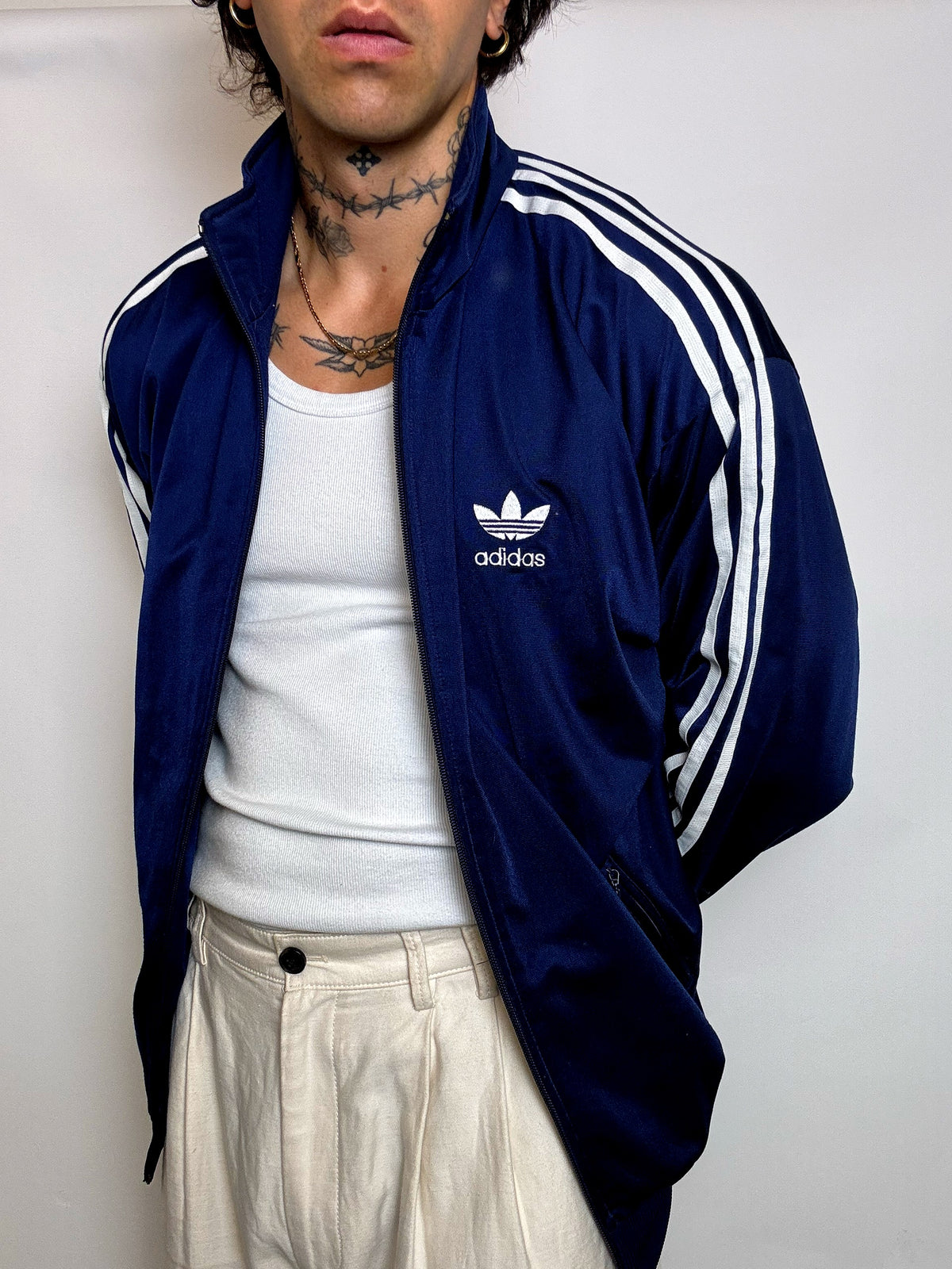 Jacket de sport marine ADIDAS M vintage