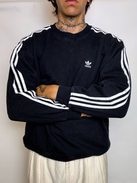 Sweat col rond noir ADIDAS M vintage