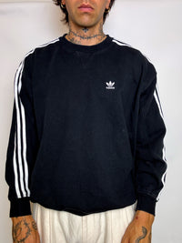 Sweat col rond noir ADIDAS M vintage