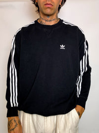 Sweat col rond noir ADIDAS M vintage