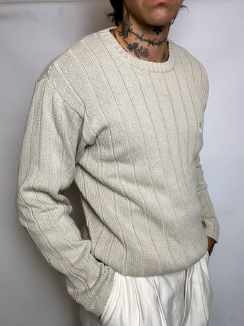pull en maille crème XL vintage