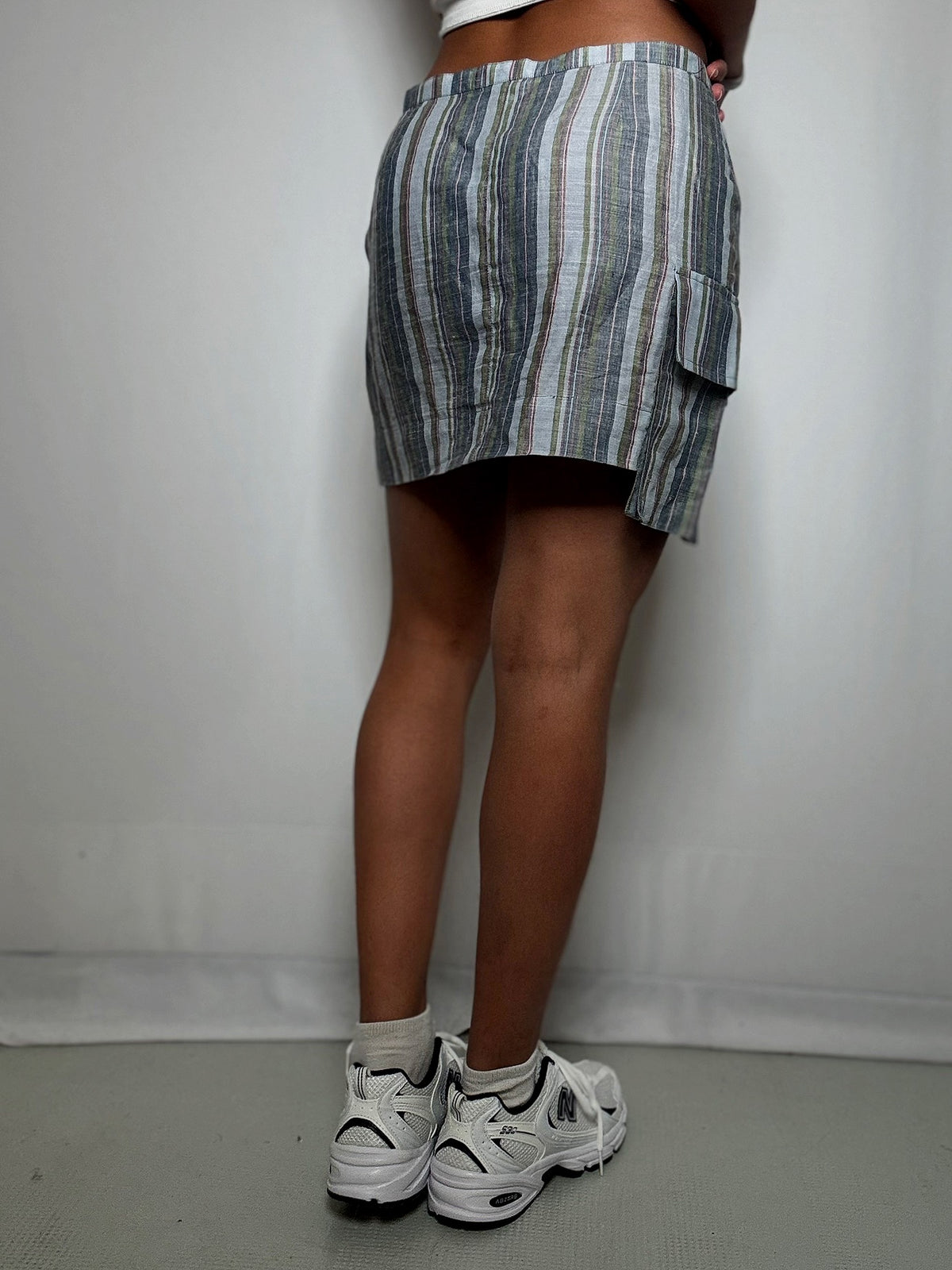 Jupe rayée avec poche Nafnaf M vintage