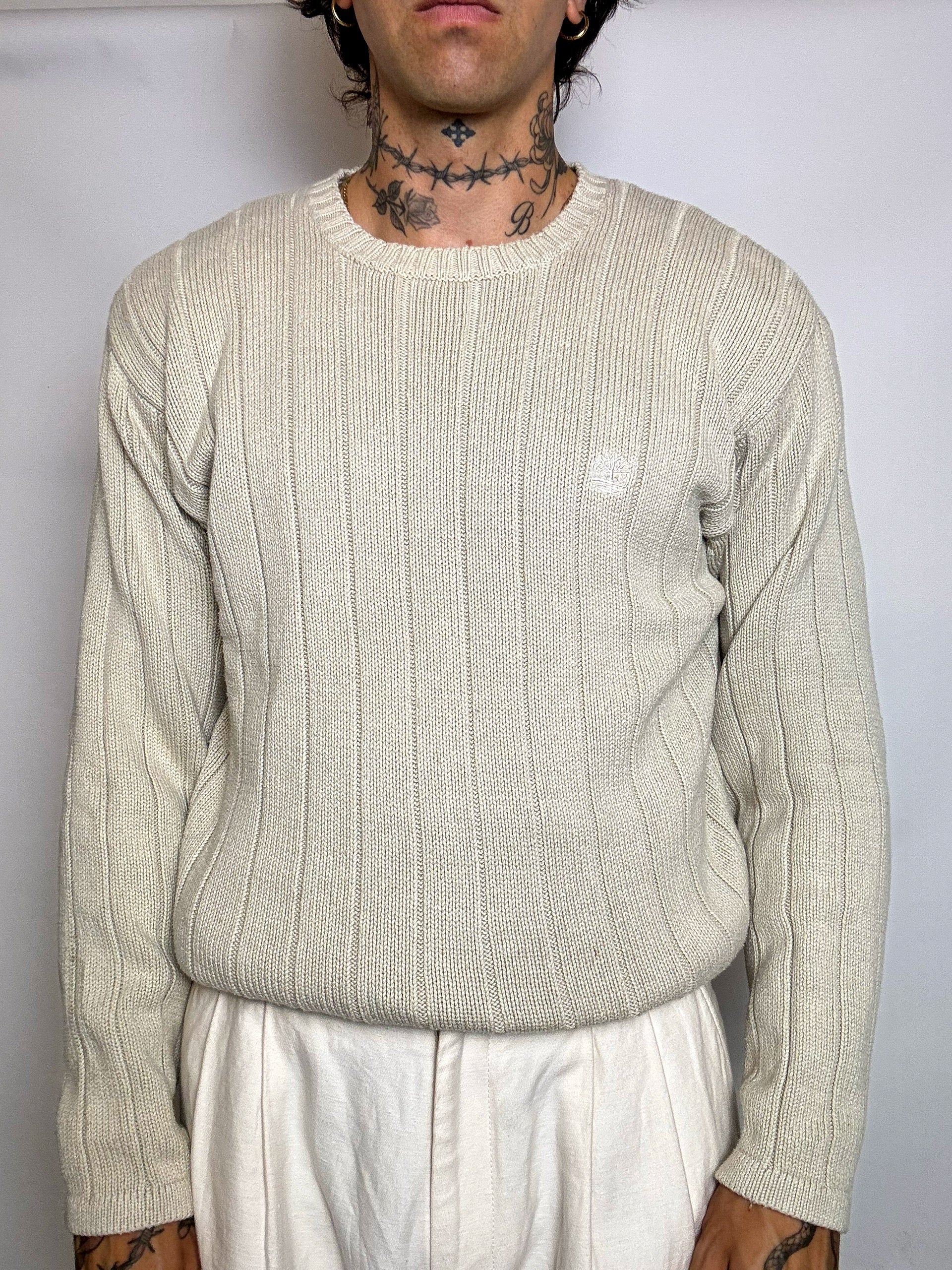 pull en maille crème XL vintage