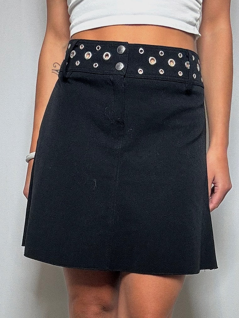 Jupe noire avec détails L vintage