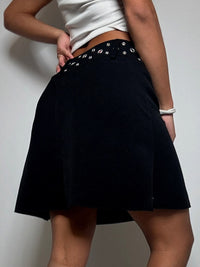 Jupe noire avec détails L vintage