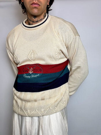 pull en maille crème  M/L vintage