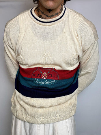 pull en maille crème  M/L vintage