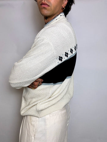 pull en maille crème  M/L vintage