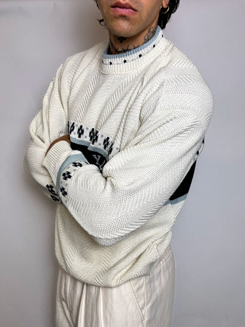 pull en maille crème  M/L vintage
