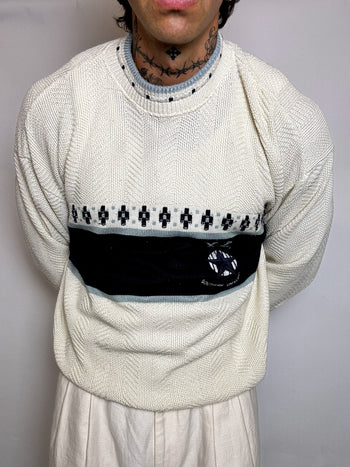pull en maille crème  M/L vintage