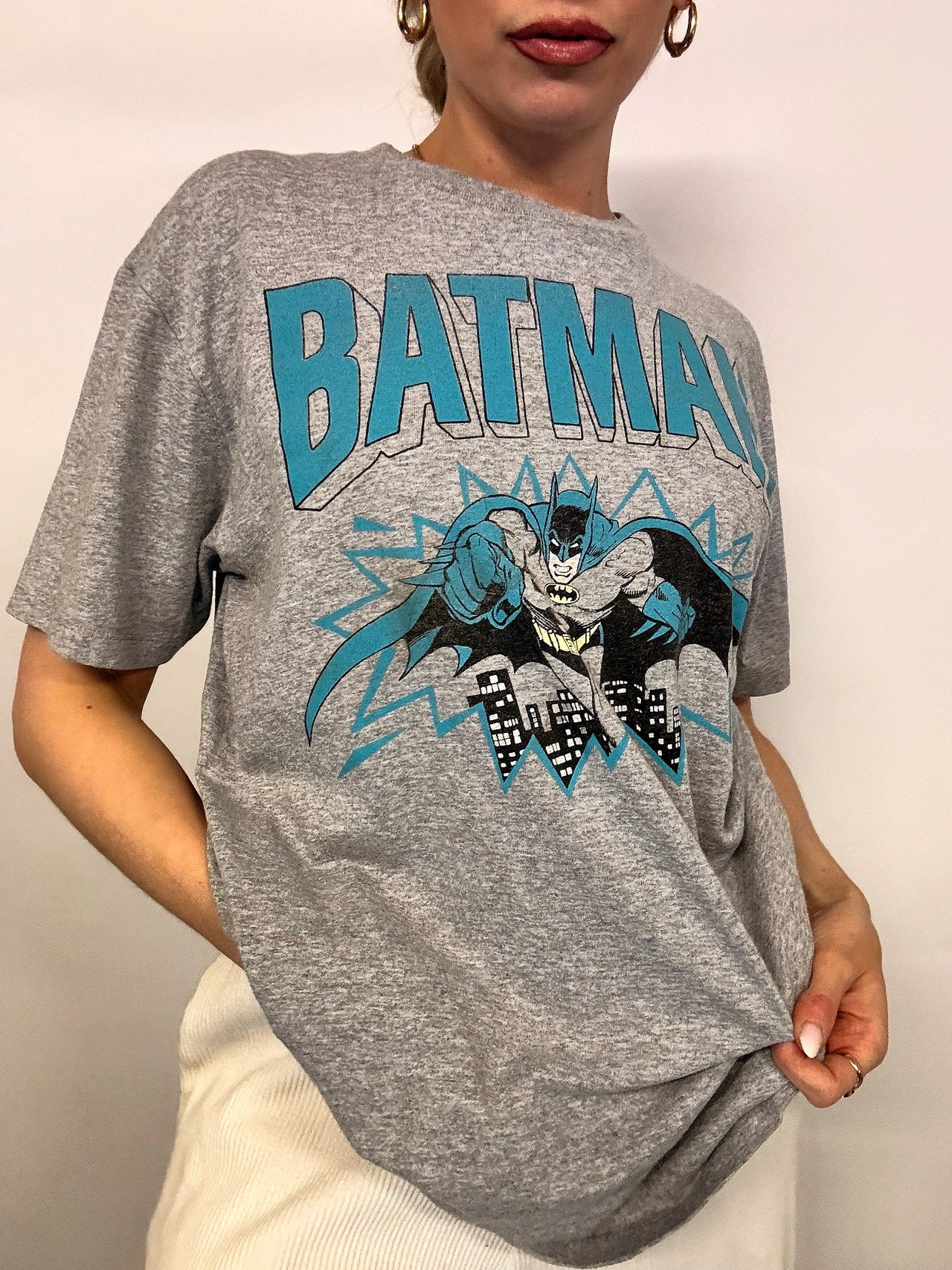 BATMAN L vintage gray t-shirt 