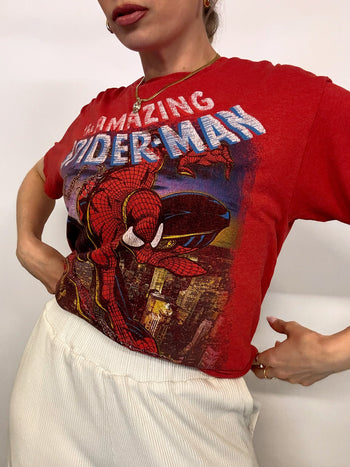 MARVEL x SPIDERMAN M vintage red t-shirt 