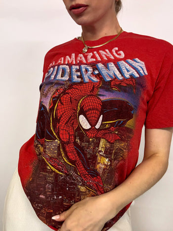 Tee shirt rouge MARVEL x SPIDERMAN M vintage