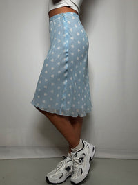 Jupe bleue imprimée Moschino M vintage