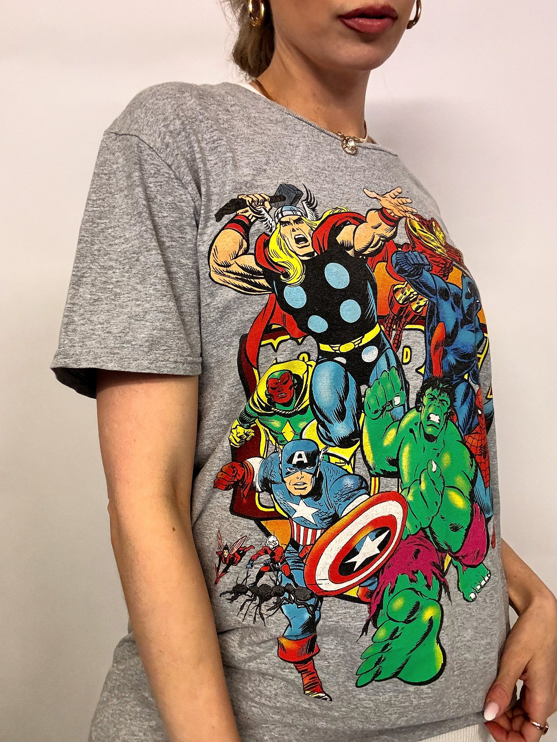 Gray MARVEL L vintage t-shirt 