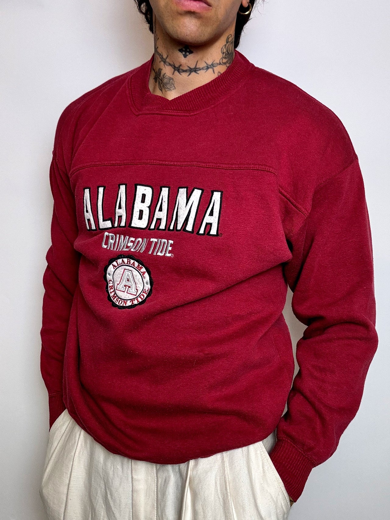 Sweat rouge ALABAMA L vintage