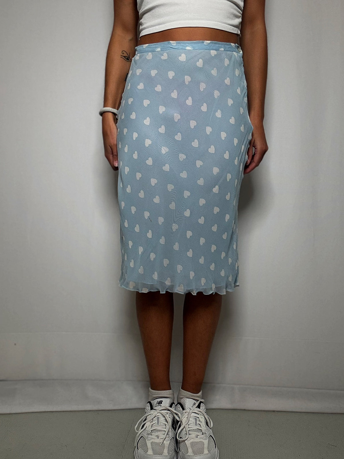Jupe bleue imprimée Moschino M vintage