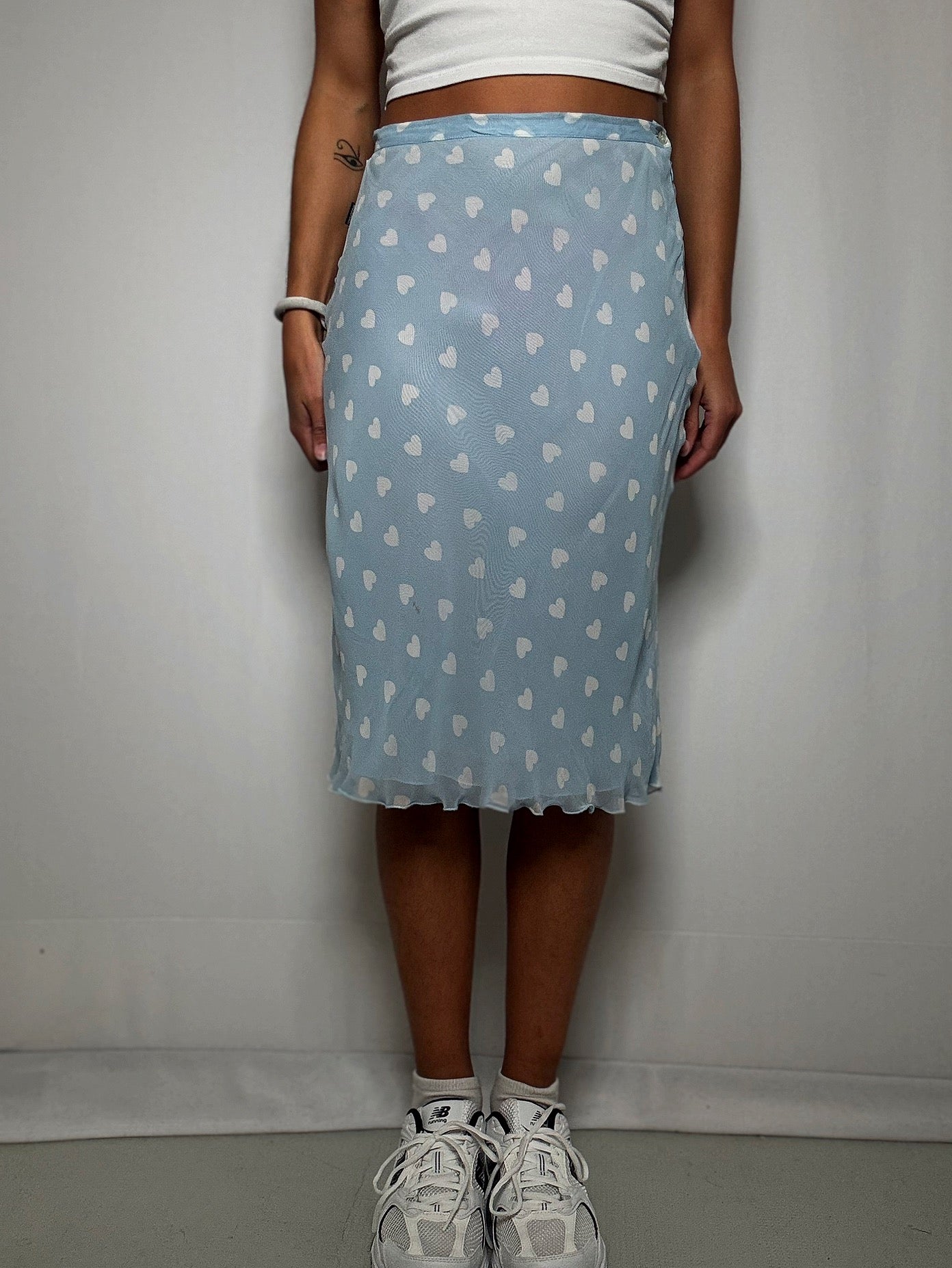 Jupe bleue imprimée Moschino M vintage