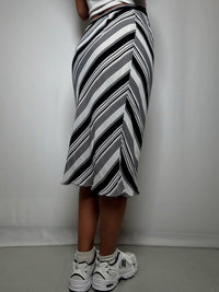 Jupe fluide noire et grise S/M vintage