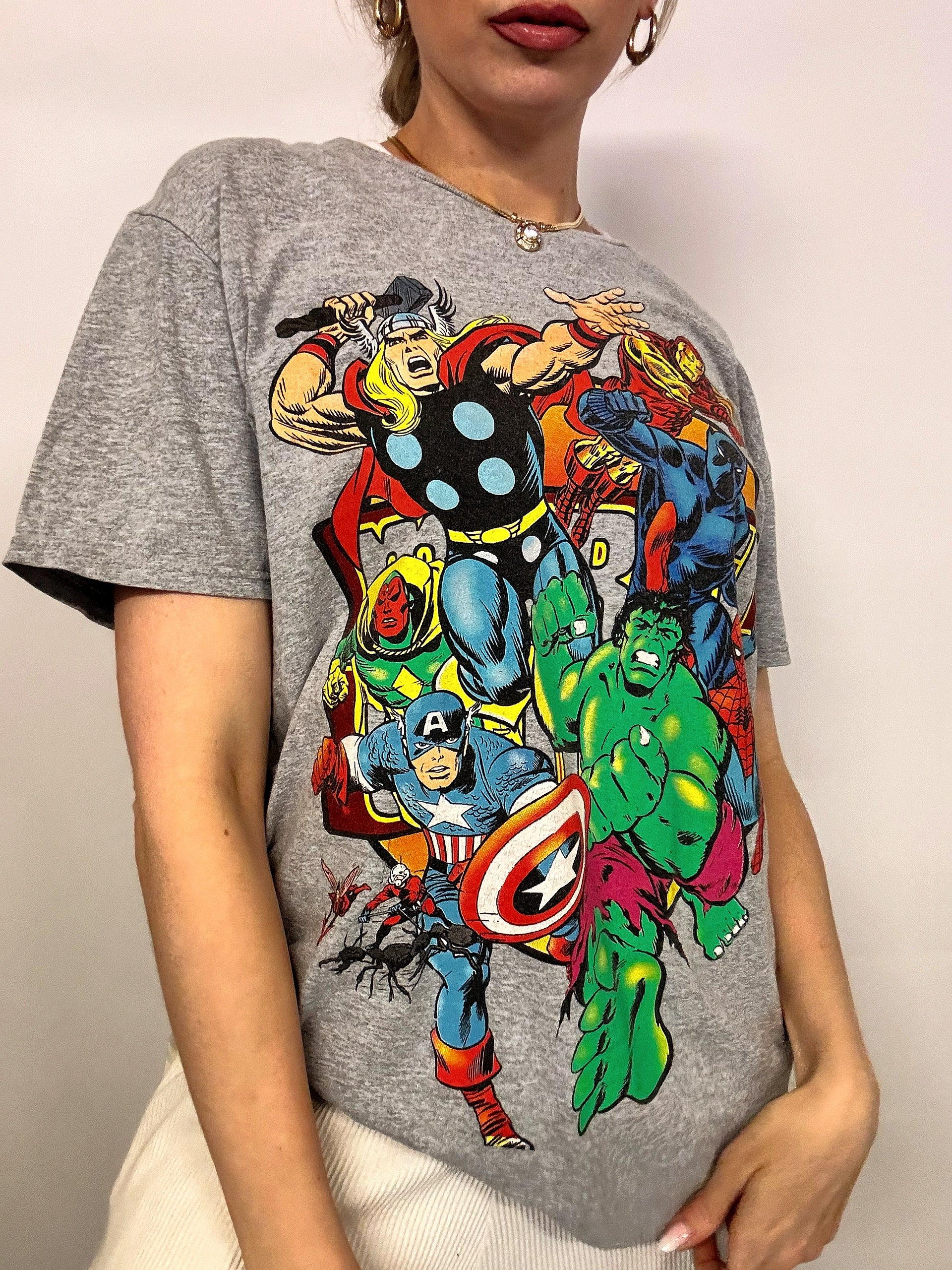 Gray MARVEL L vintage t-shirt 