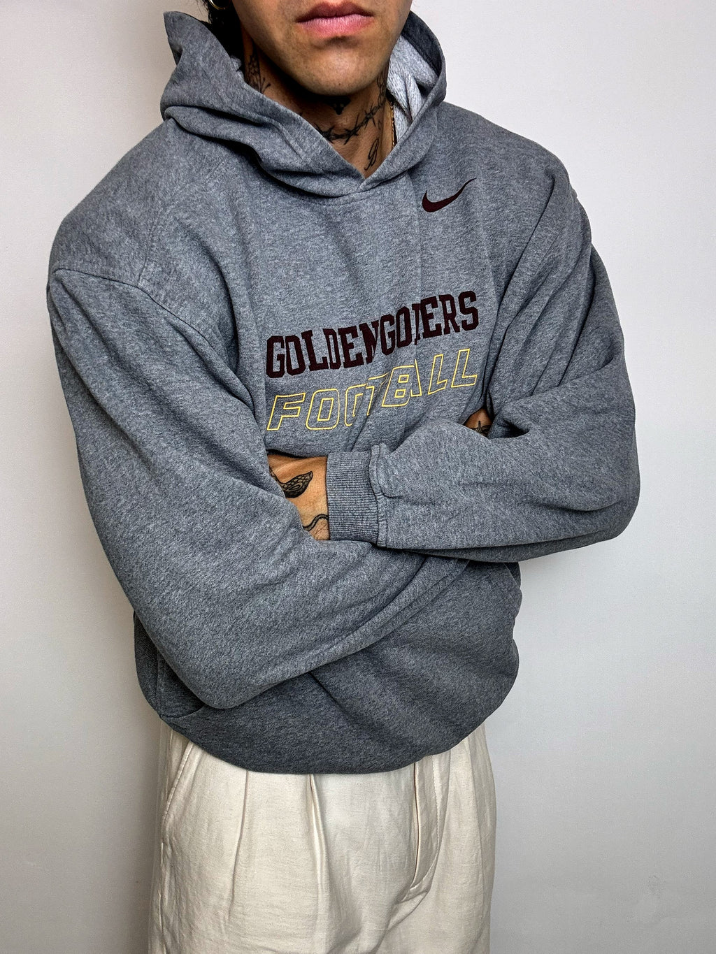 Vintage XL Grey Basketball Bee Crew Neck Sweatshirt