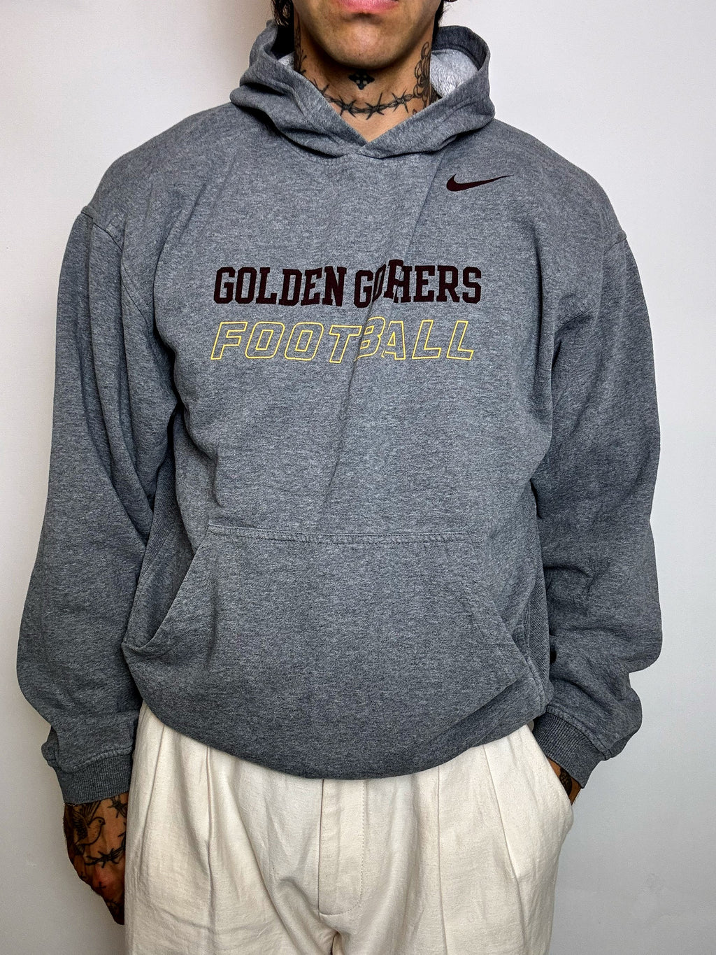 Vintage XL Grey Basketball Bee Crew Neck Sweatshirt