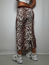 Vintage Maxirock aus Leopardenstrick L