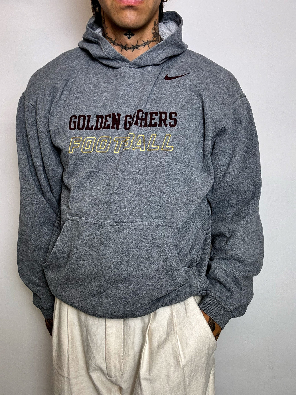 Vintage XL Grey Basketball Bee Crew Neck Sweatshirt