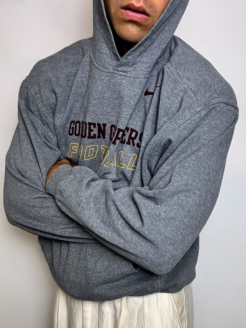 Vintage XL Grey Basketball Bee Crew Neck Sweatshirt