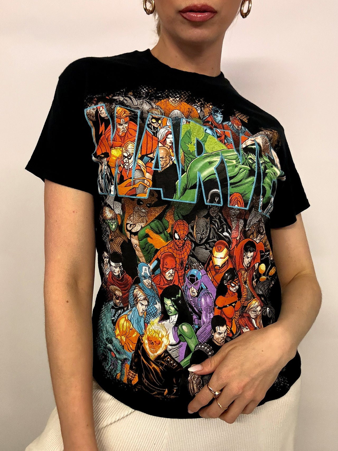 Tee shirt noir MARVEL S vintage