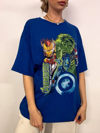 MARVEL x AVENGERS 2XL vintage blue t-shirt 