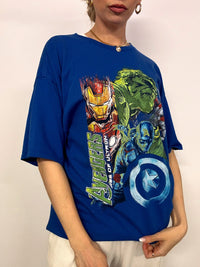 Tee shirt bleu MARVEL x AVENGERS 2XL vintage