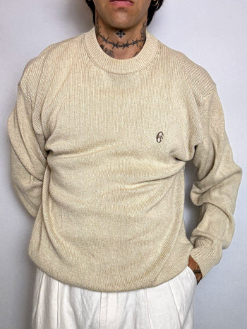 pull en maille crème XL vintage