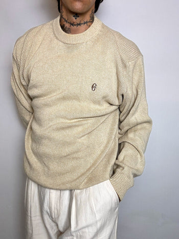 pull en maille crème XL vintage